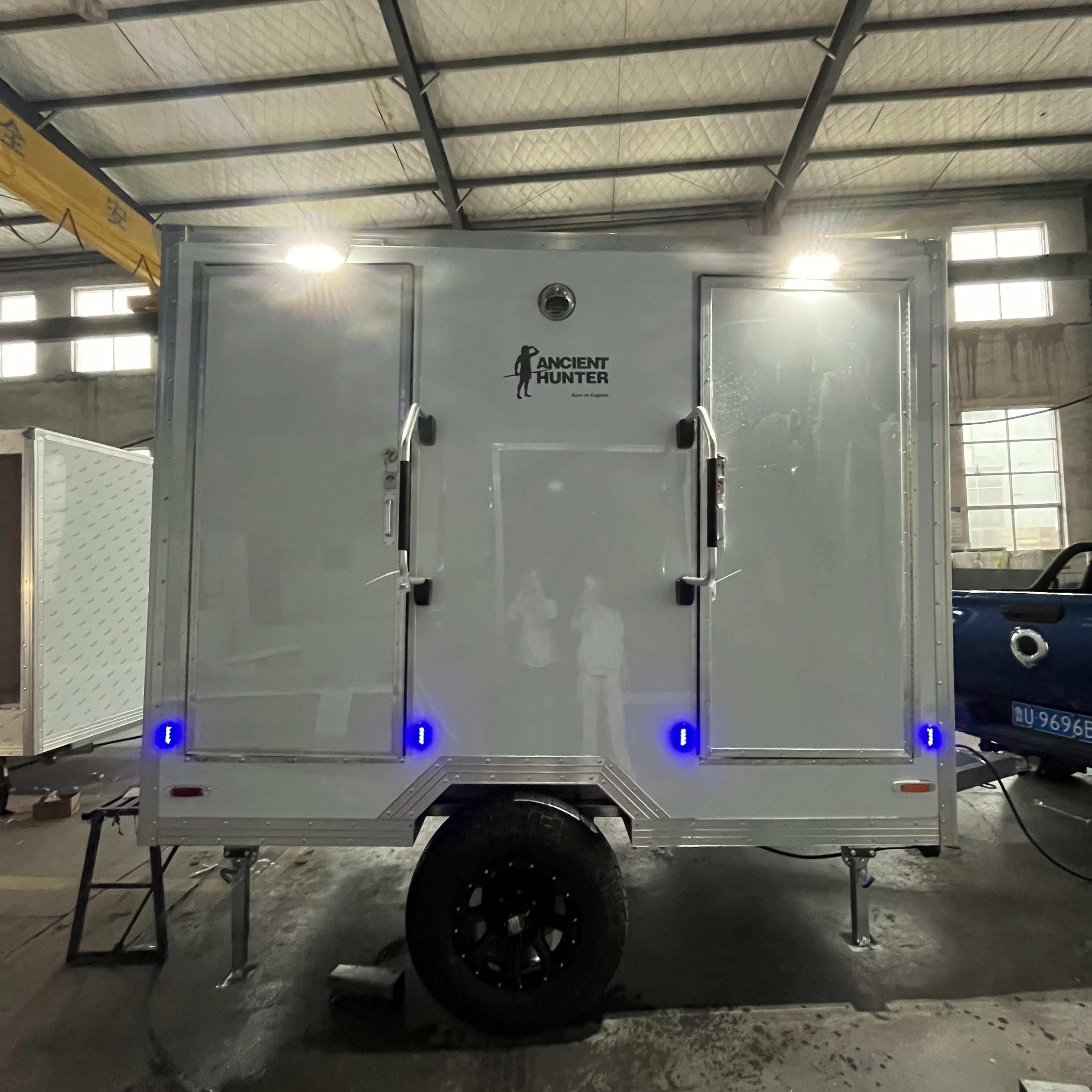 With blue light ambient lighting! The dual-cabin "Ancient Hunter" towable mobile space