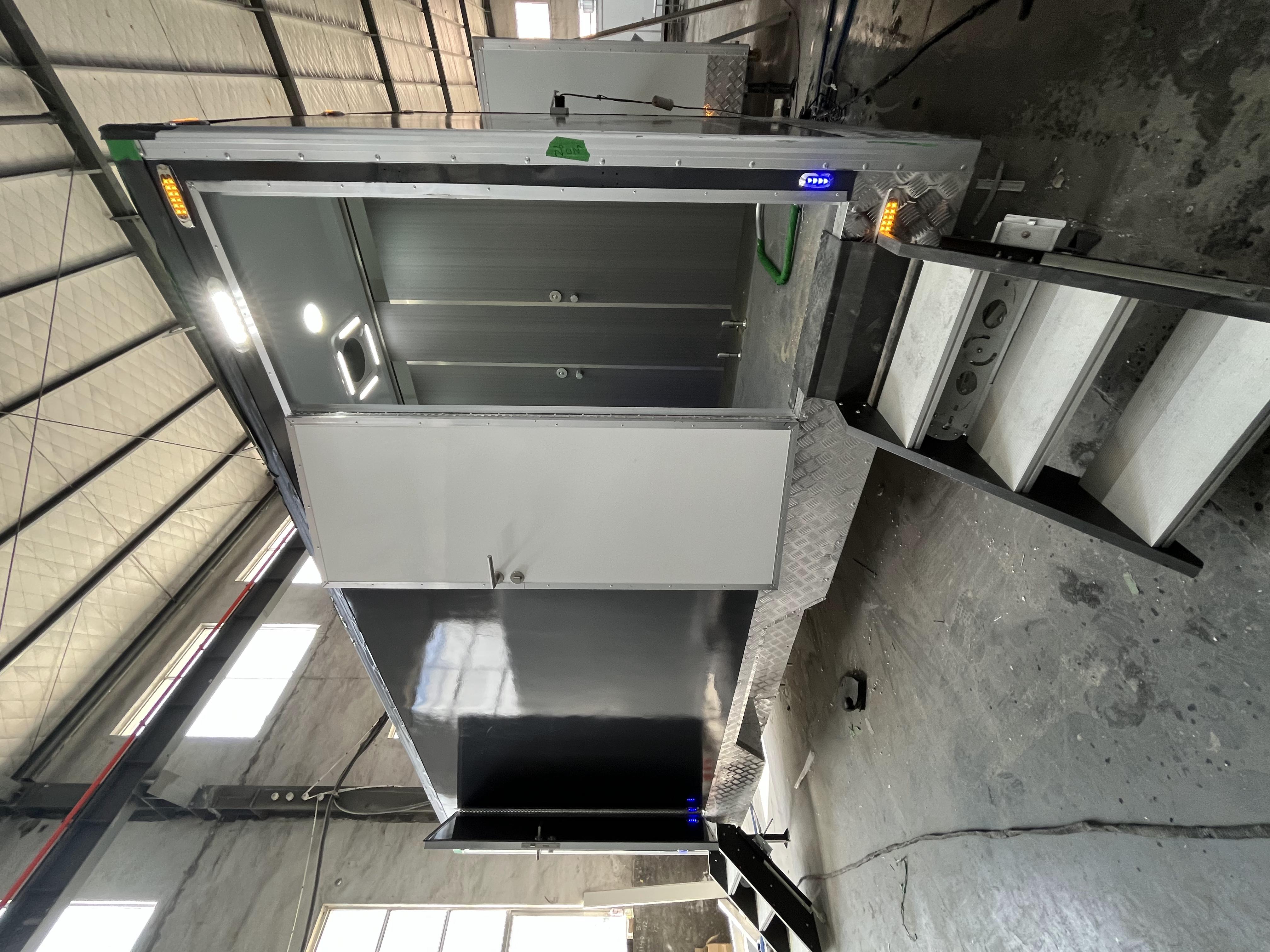 A 5-meter grey toilet trailer, a convenient sanitary facility for outdoor scenarios