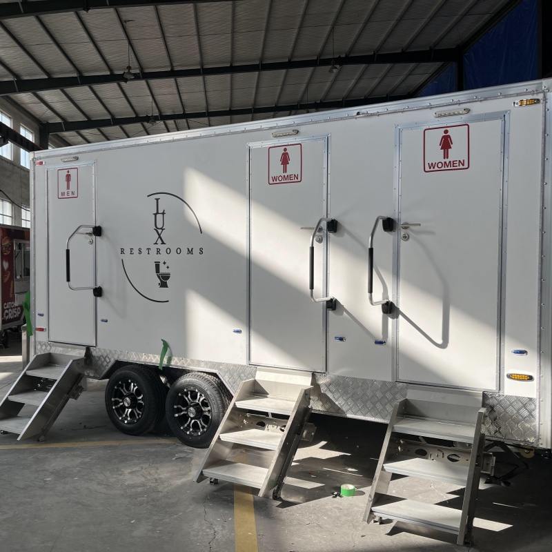 Three creative sticker toilets, mobile restrooms that enhance the appearance level of the environment