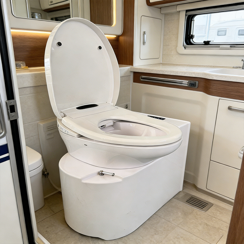 An integrated intelligent electric crushing toilet solution for RVS